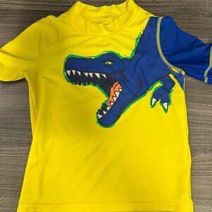 🌿10/$10🌿Carter's Bright Yellow Rashguard with Dinosaur